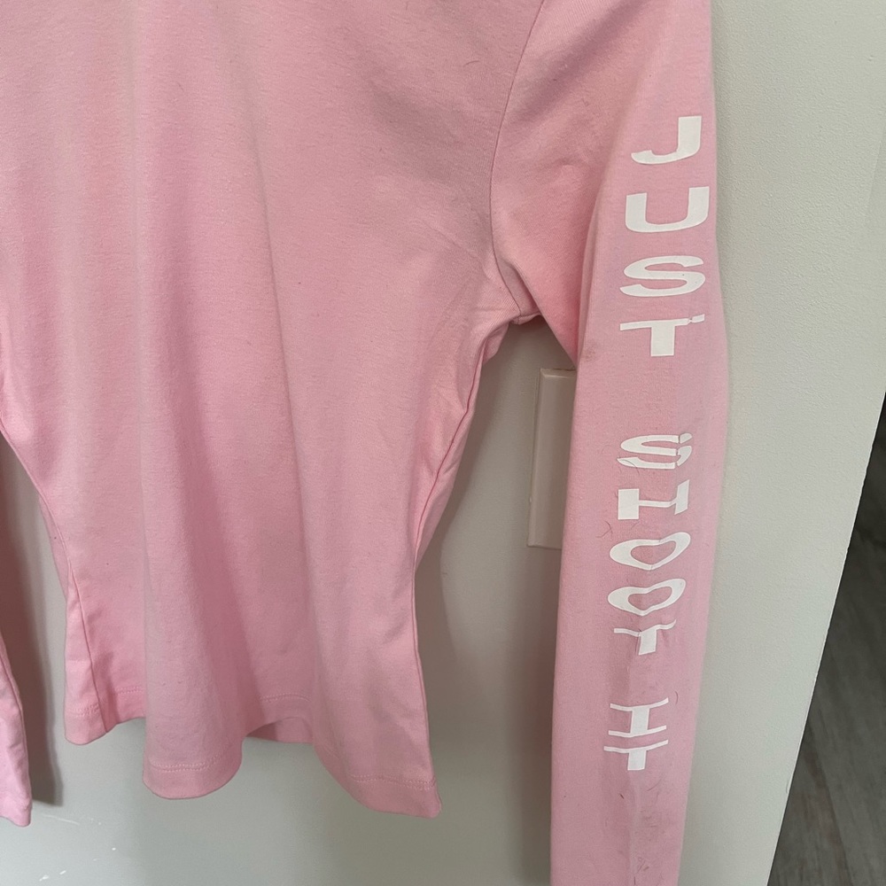 Kids pull over pink long sleeve hoodie